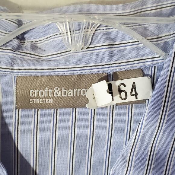 CROFT and Barrow striped button down shirt size XL - Picture 3 of 6